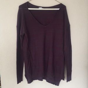 Purple striped sweater